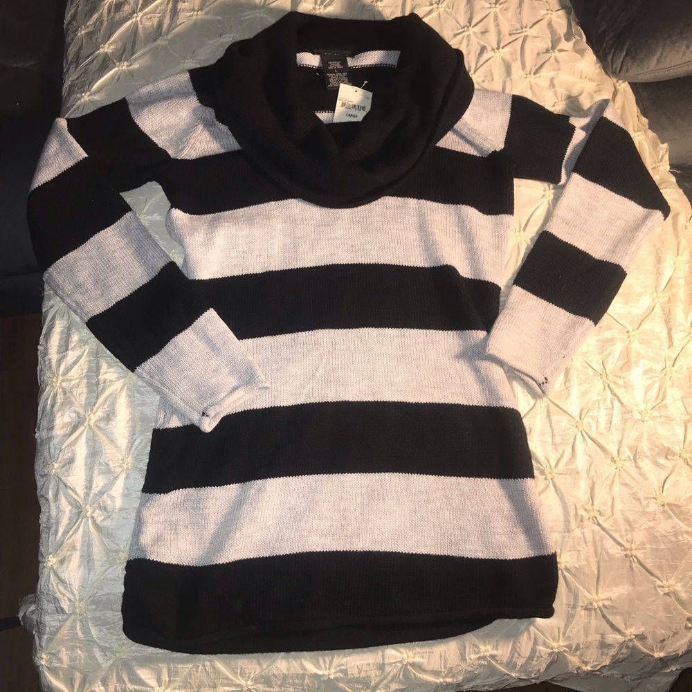 It’s our time - Block stripe cowl sweater
